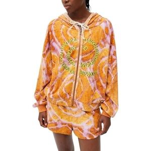 Urban Outfitters Out From Under Kelsey Fleece Printed Hoodie Grow Deep Roots